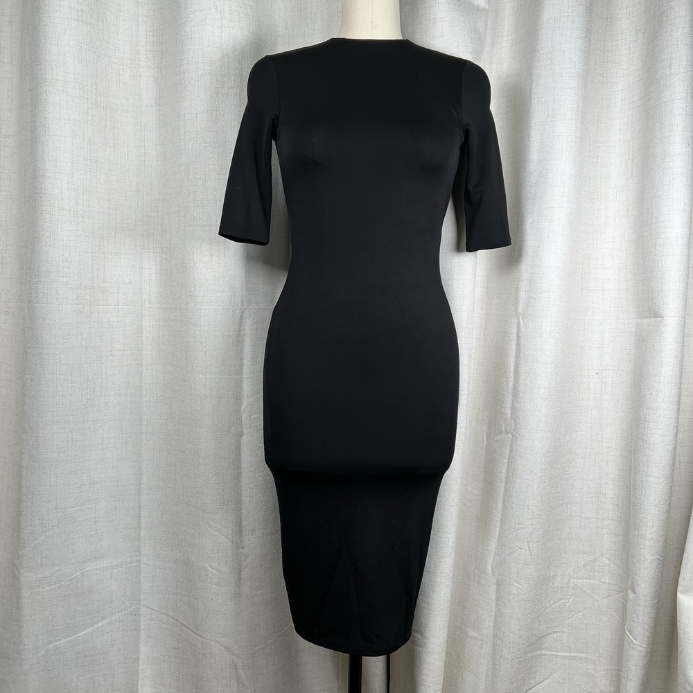 NEW! Alice + Olive Classics Black 3/4 Sleeve Long A Line Dress Women's 0 $295